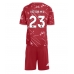 Tanie Strój piłkarski Liverpool Victor Munoz #23 Koszulka Podstawowej dla dziecięce 2026-27 Krótkie Rękawy (+ szorty)